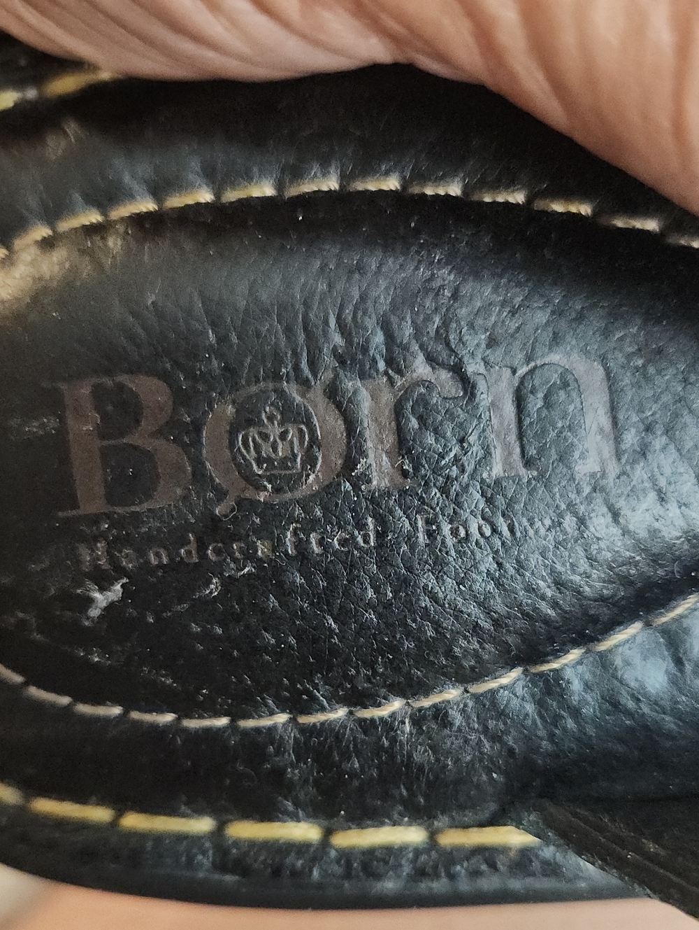 Black Stitched Slip-On Sandals - Picture 7 of 8